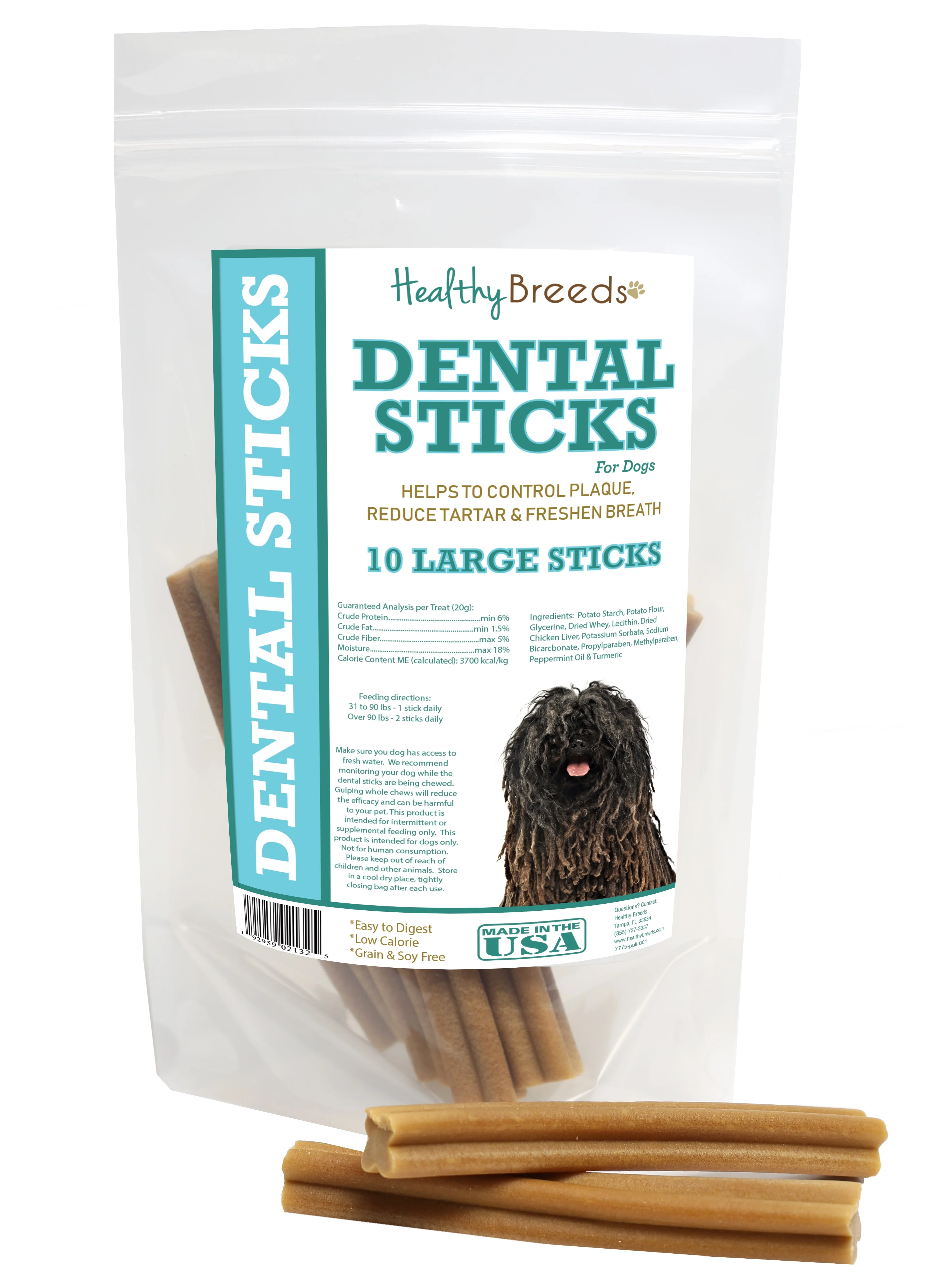 Healthy Breeds Pulik Dental Sticks Large 10 Count