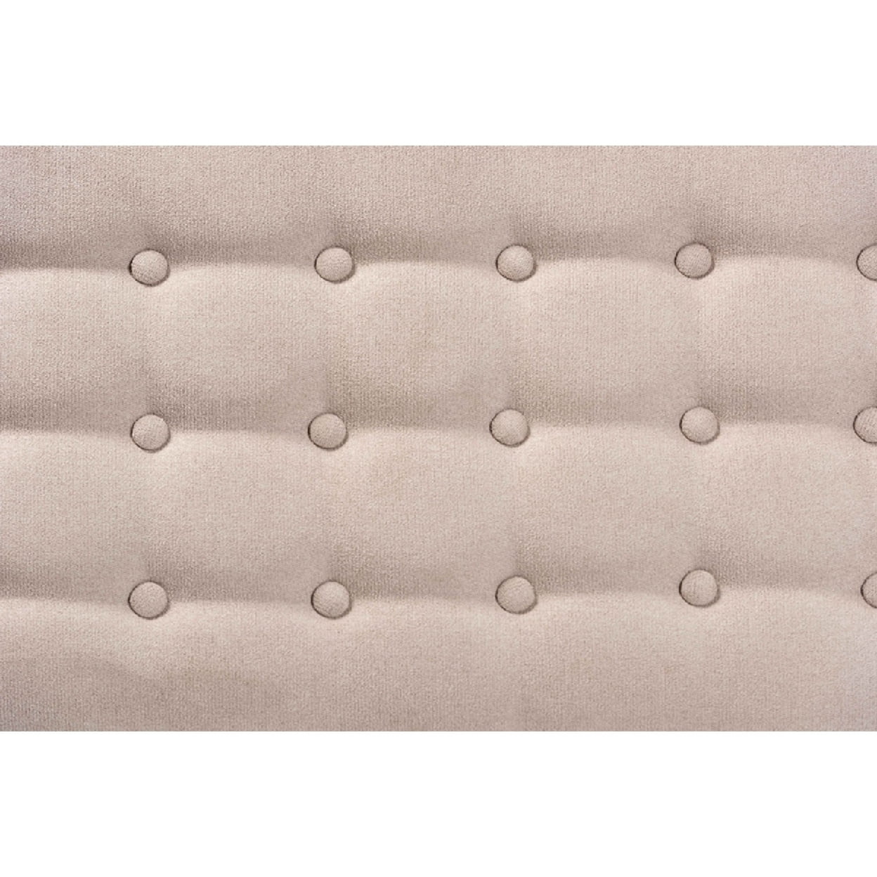 Baxton Studio Walsh Mid-Century Modern Beige Fabric Upholstered and Walnut Brown Finished Wood Dining Bench