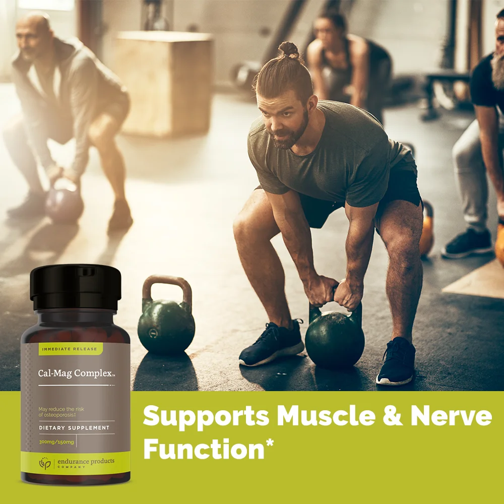 Calcium Magnesium Supplement (Cal-Mag Complex) - 300mg Calcium & 150mg Magnesium - 300 Tablets - Endurance Products Company