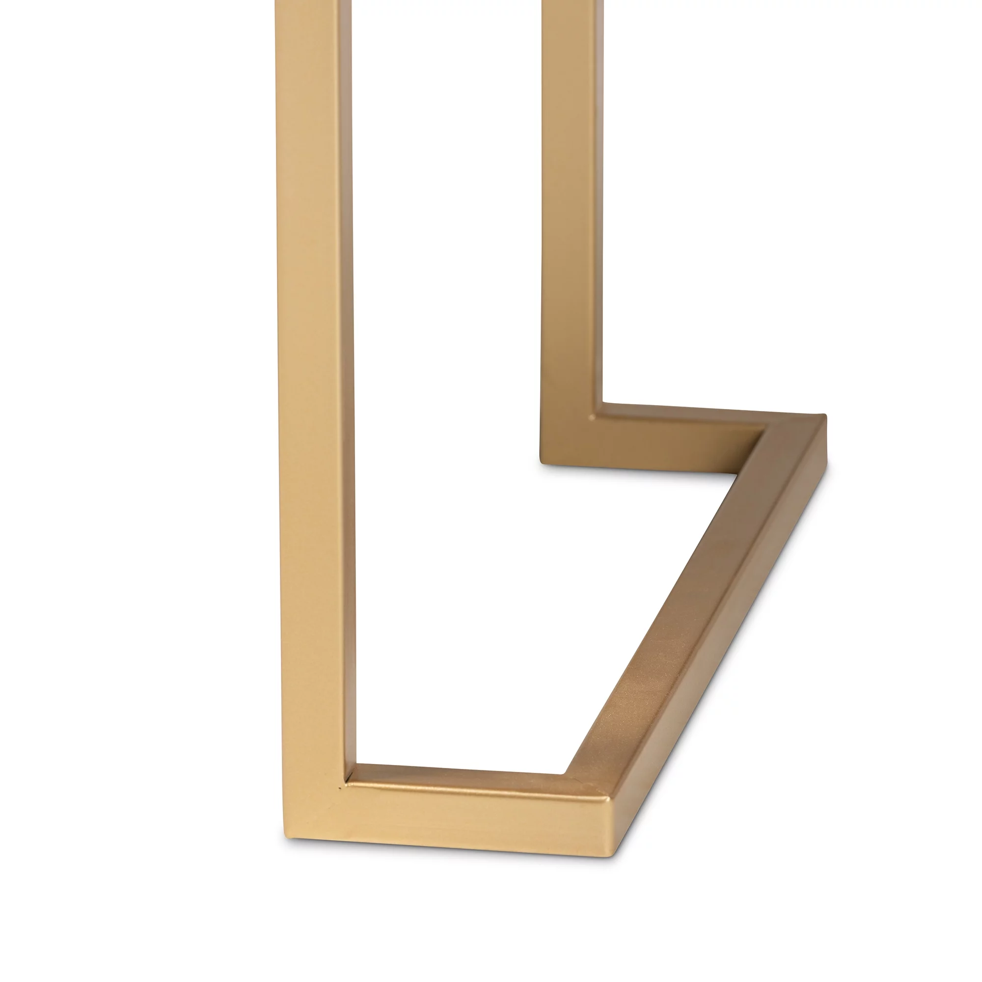 Baxton Studio Beagan Modern Wood and Metal 2 Drawer Console Table, Black/Gold