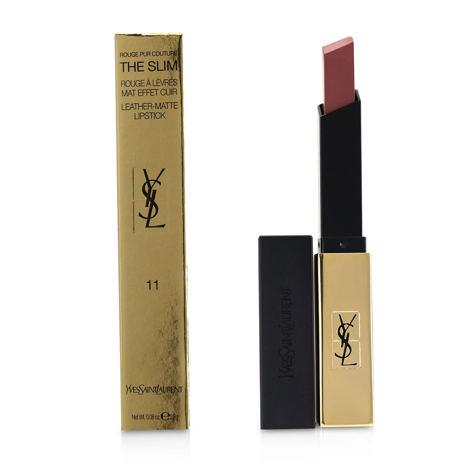 Yves Saint Laurent Rouge Pur Couture The Slim Leather Matte Lipstick - # 8 Contrary Fuchsia  2.2g/0.08oz