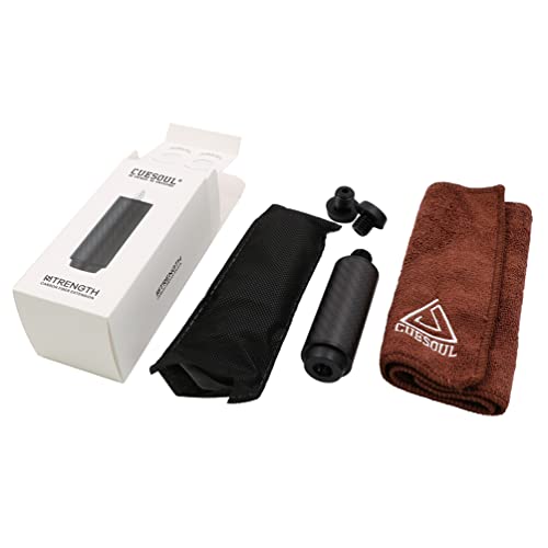 CUESOUL Carbon Fiber Pool Cue Extension with 3 Bumpers Fittings