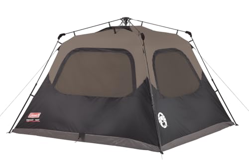 Coleman Instant Tent with 1-Minute Setup, 4/6/8/10 Person Tent with Pre-Attached Poles, Air Vent, & Carry Bag
