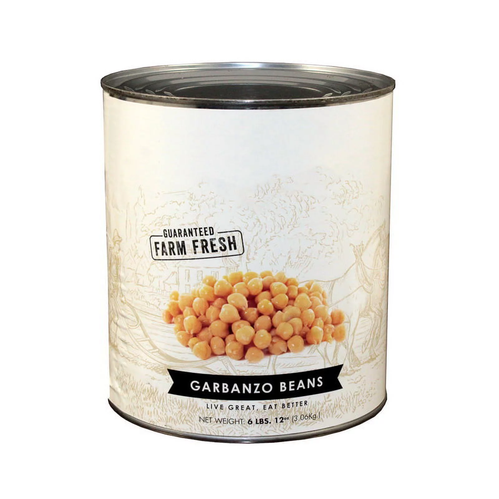 (Price/Pack)Commodity Fancy Garbanzo Beans Chickpeas #10 Can - 6 Per Case