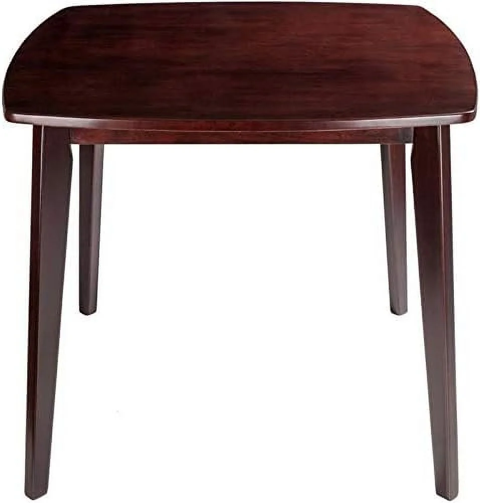 KHBIULIFE 34" Square Transitional Solid Wood Dining Table in Walnut