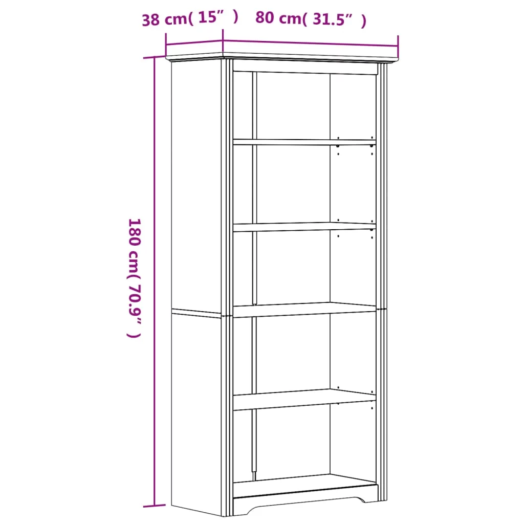 Htovila Bookcase BODO White 31.5
