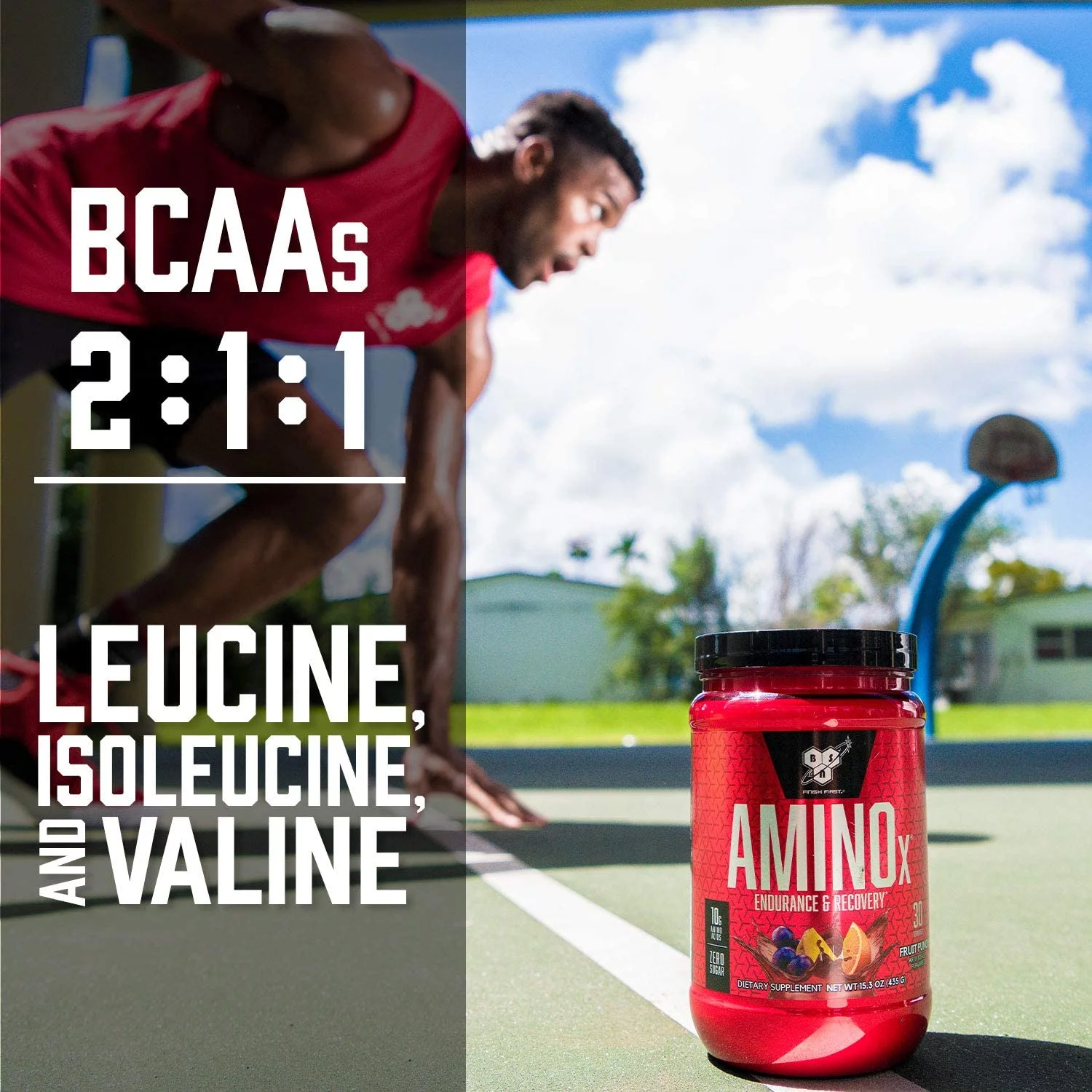 BSN Amino X Amino Acids + BCAA Powder, Watermelon, 30 Servings