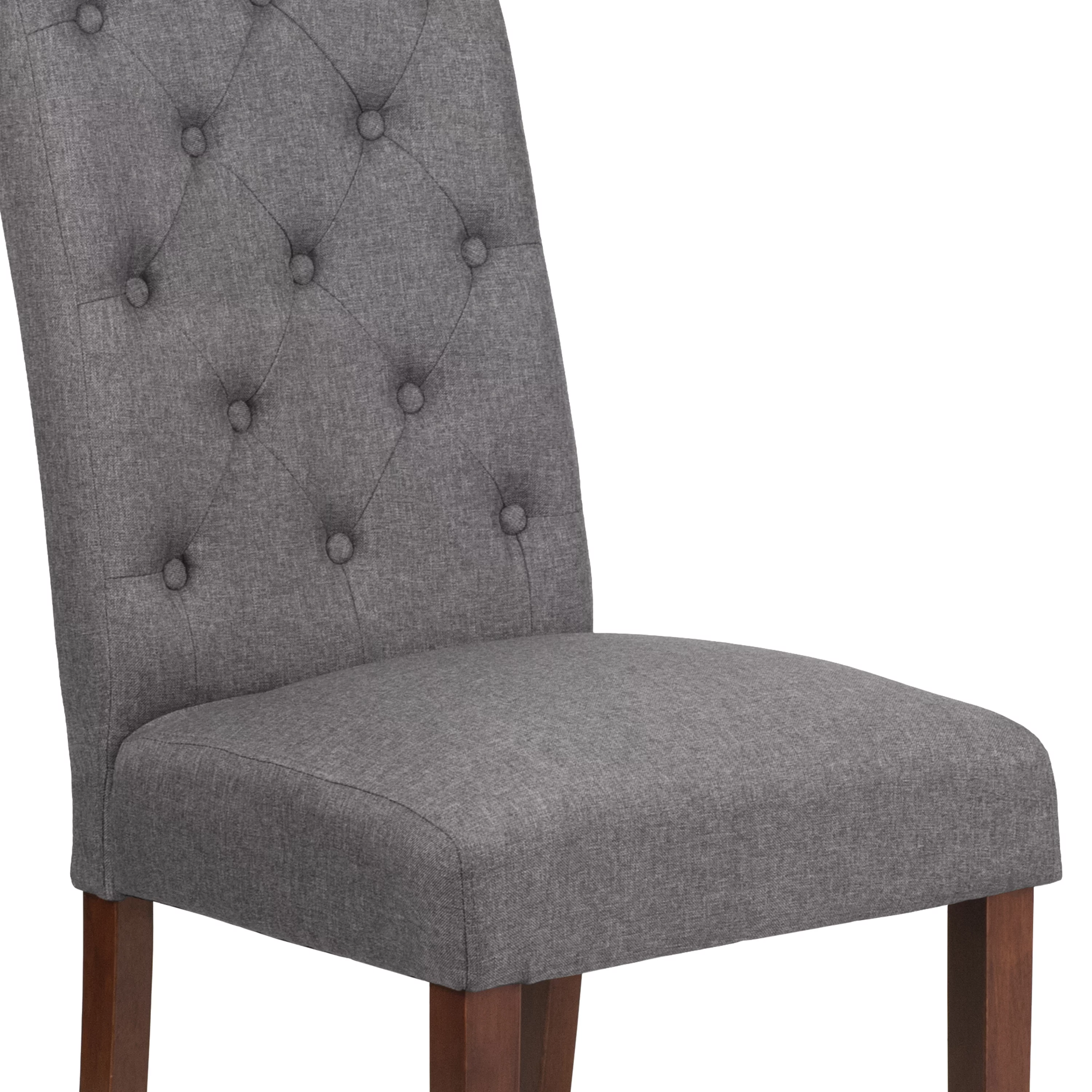Flash Furniture HERCULES Grove Park Series Gray Fabric Tufted Parsons Chair
