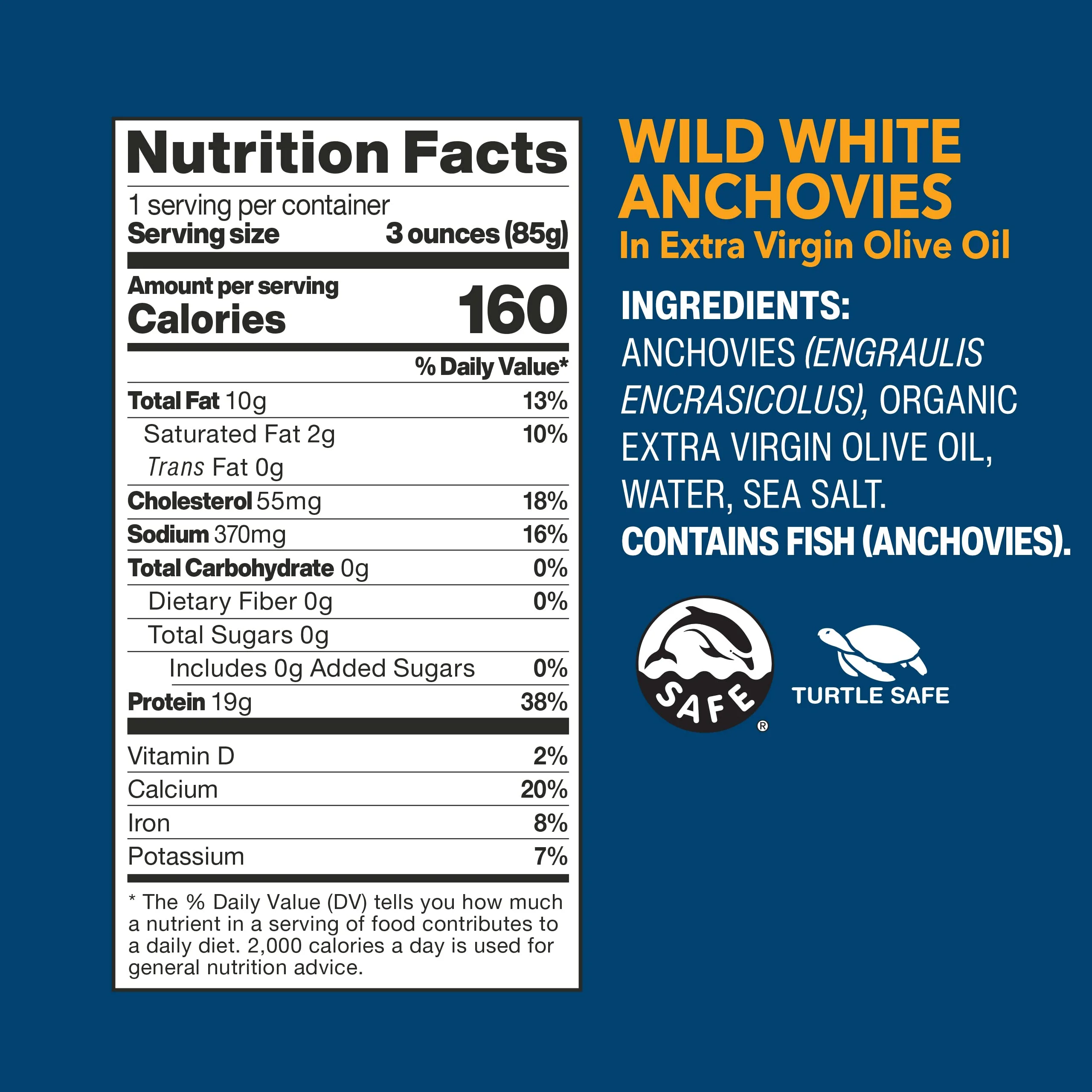 Wild Planet Wild Anchovies in Water with Sea Salt, 3rd Party Mercury Tested, 4.4 Ounce (Pack of 12)