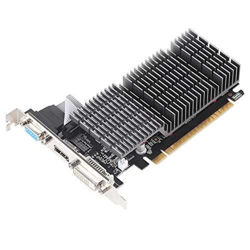 maxsun GEFORCE GT 710 2GB Low Profile Ready Small Form Factor Video Graphics Card GPU Support DirectX12 OpenGL4.5, Low Consumption, VGA, DVI-D, HDMI, HDCP, Fanless Cooling