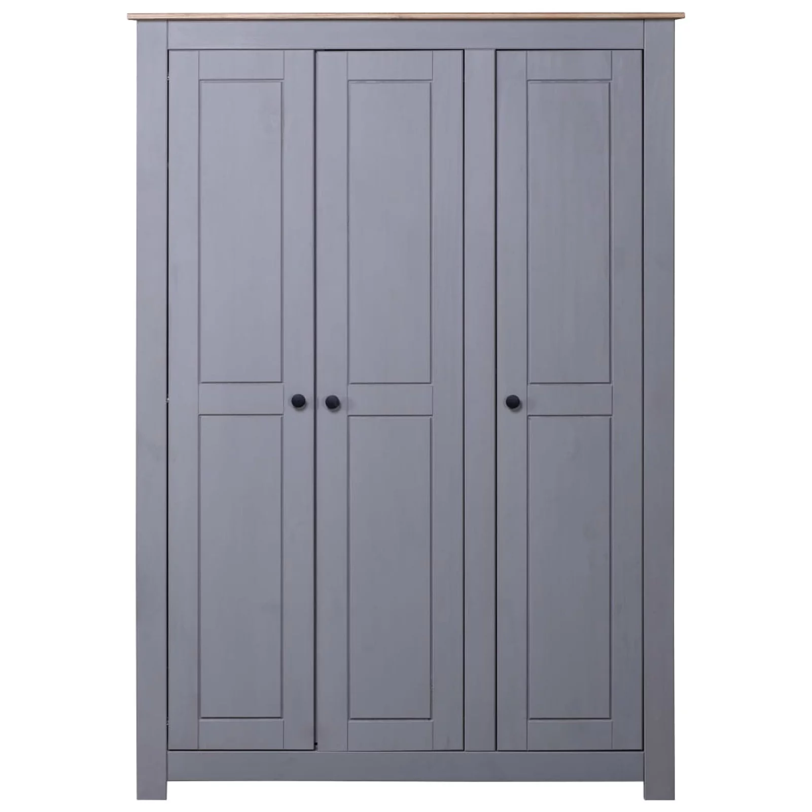 Aibecy 3-Door Wardrobe Gray 46.5