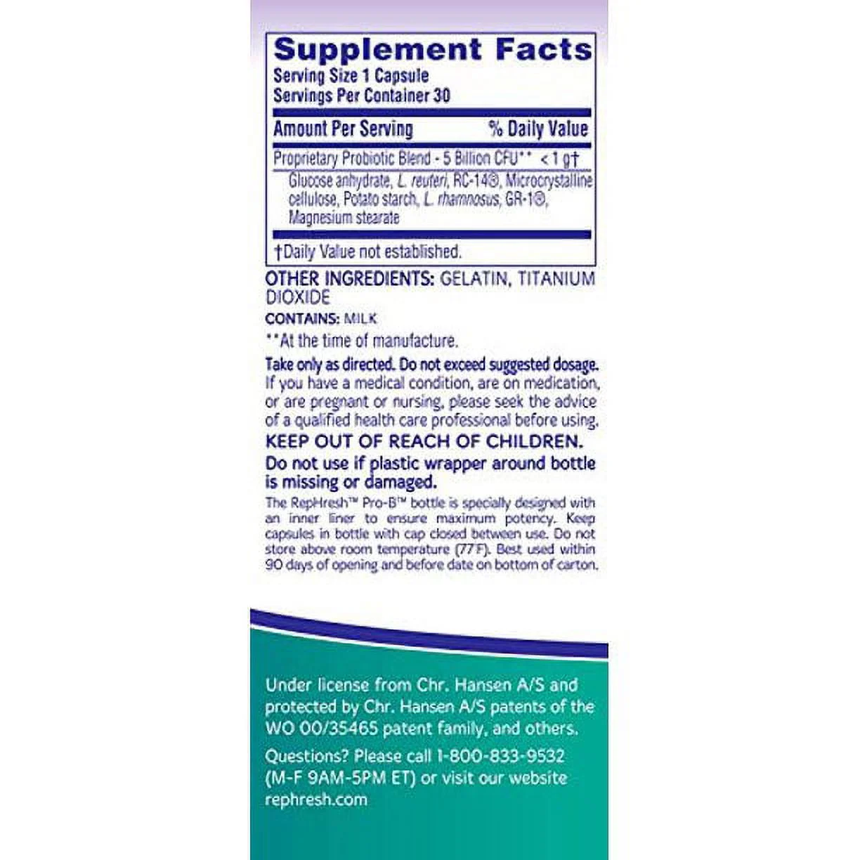 Rephresh Pro-B Probiotic Feminine Supplement Capsules, 30 Ea