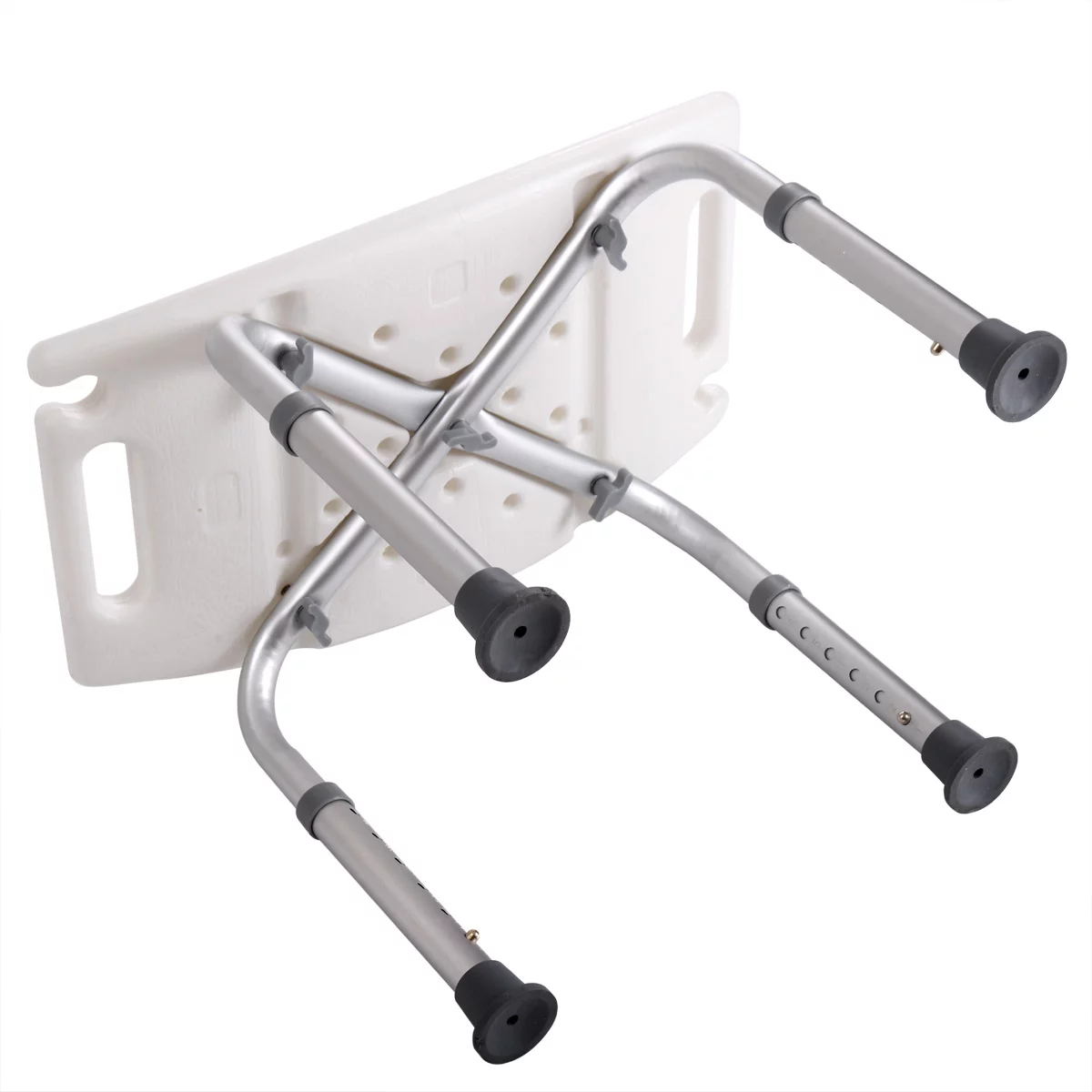 Jaxpety 6 Adjustable Height Bath Shower Chair Medical Bench Bathtub Stool Seat White New