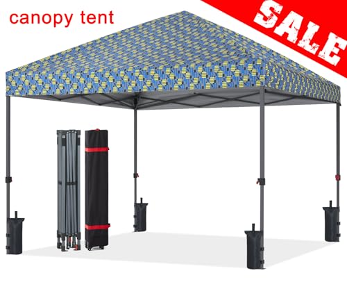 ABCCANOPY Pop Up Canopy - Outdoor Patio Portable Canopy Tent Heavy Duty for Backyard and Deck with 4 Sandbags(White, 10x10)