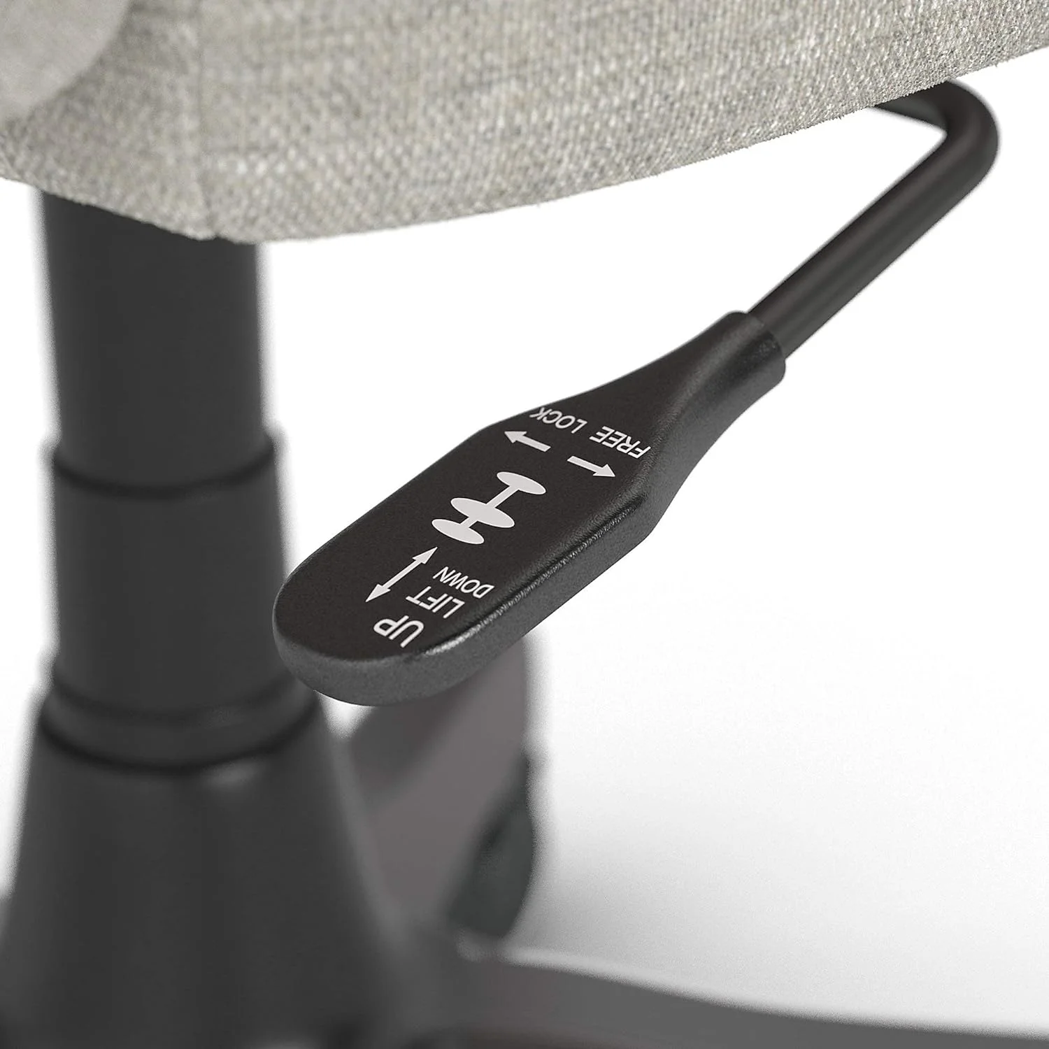 Key West Back Tufted Office Chair, Light Gray Fabric