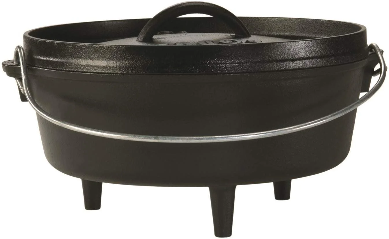 Lodge L10CO3 Cast Iron Camp Dutch Oven, 4-Quart