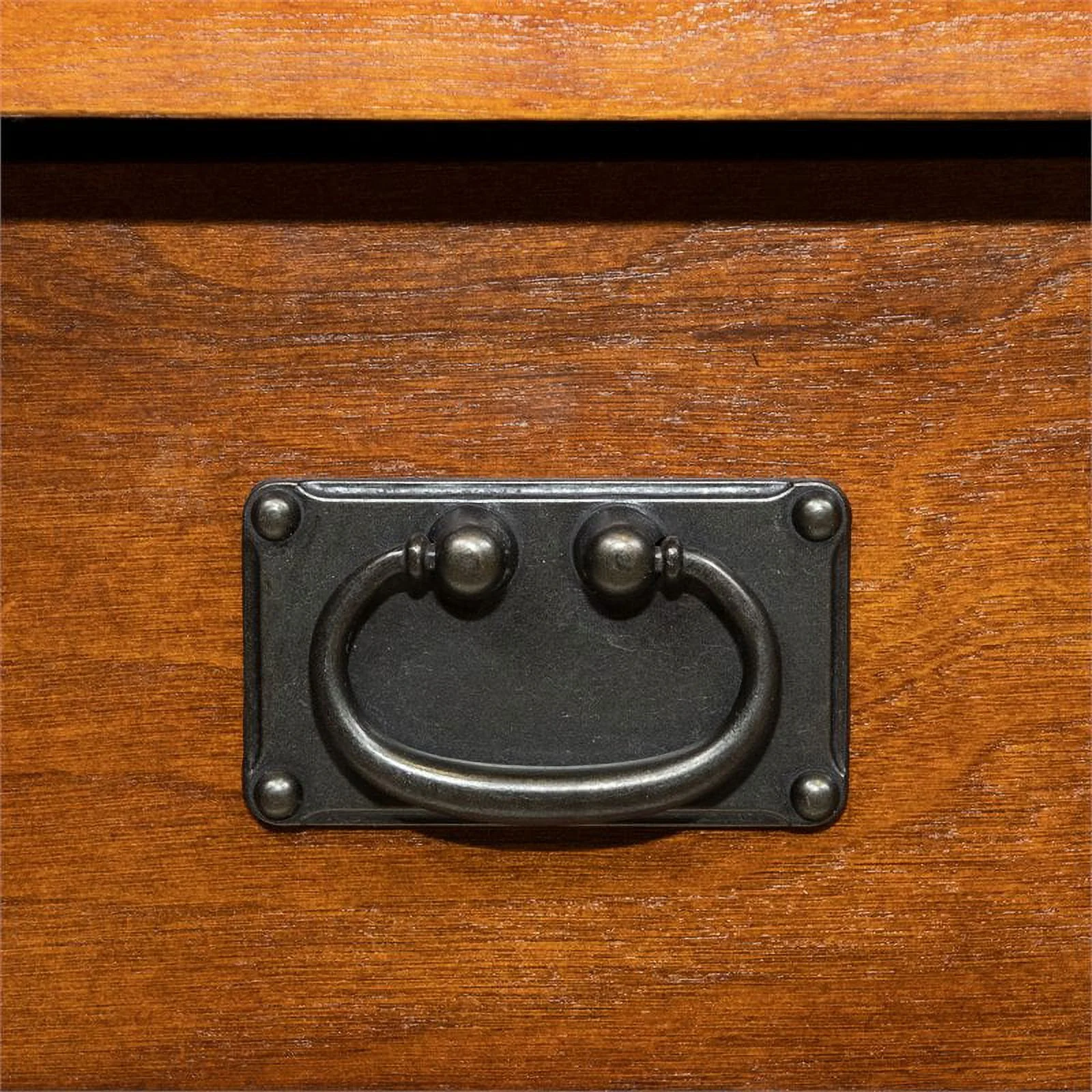 Bowery Hill 1 Drawer Farmhouse Wood End Table in Antique Oak