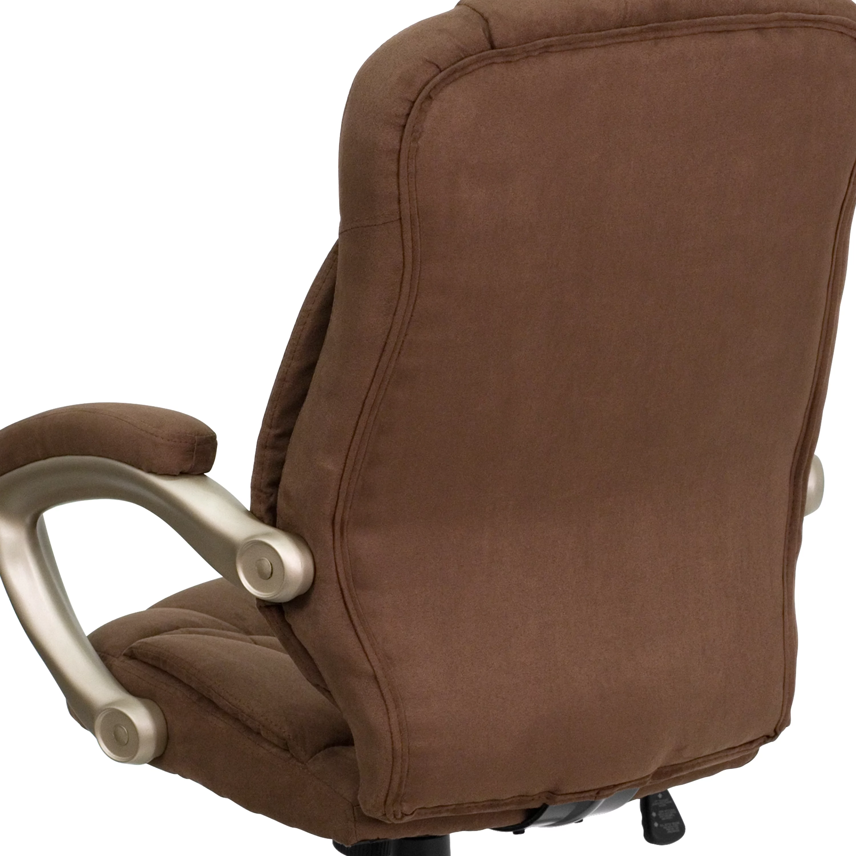 Emma + Oliver High Back Brown Microfiber Executive Swivel Ergonomic Office Chair with Arms
