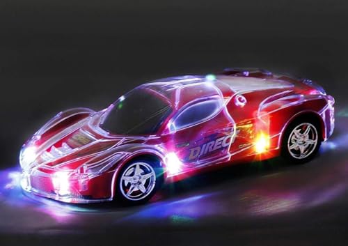 Haktoys 2-Pack Remote Control Sports Cars: Set of Two Radio Control Racing Toy Vehicles with LED Flashing Lights - Perfect for Two Players