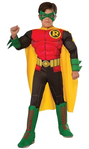 Rubies DC Teen Titans: Robin Deluxe Costume for Kids, Boy's Medium