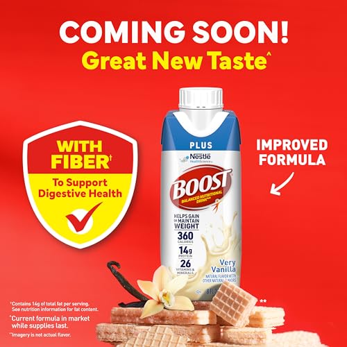 BOOST Plus Nutritional Drink, Rich Chocolate, 8 fl oz (Pack of 24)