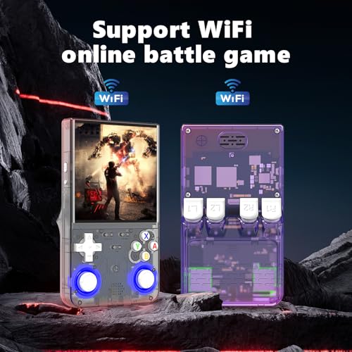 2025 New Upgrade R36ULTRA Retro Handheld Game Console with 64G Built-in 21000+ Classic Games,Portable Hand Held Open Source Linux System 4.0-in 4k HD IPS Screen Video Player (Black)