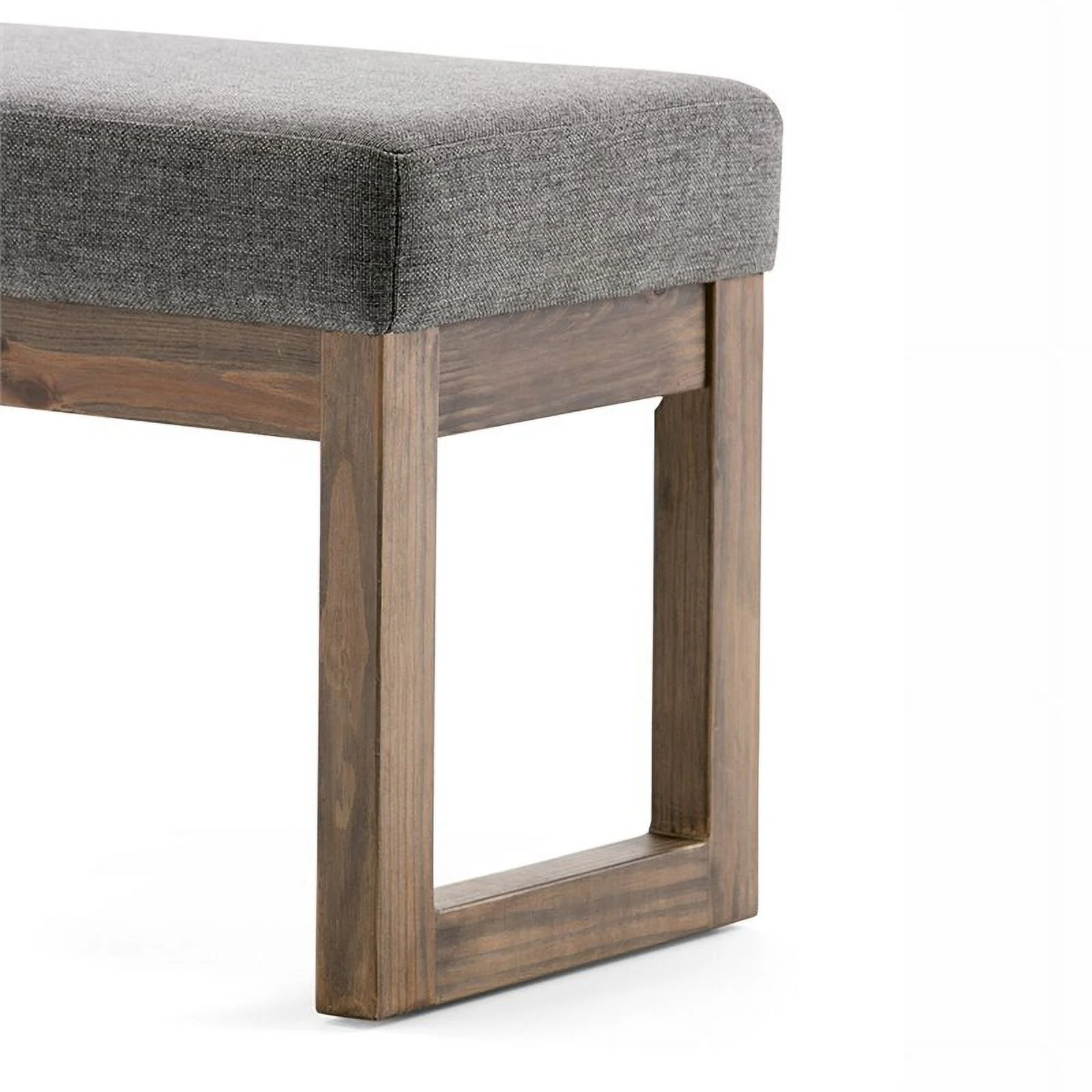 Atlin Designs Small Living Room Bench in Gray
