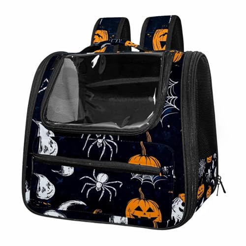 Halloween+Skulls+Pumpkins+Bats (17) Pet Travel Carrier Soft Sided Portable Bag for Cats, Small Dogs, Kittens or Puppies
