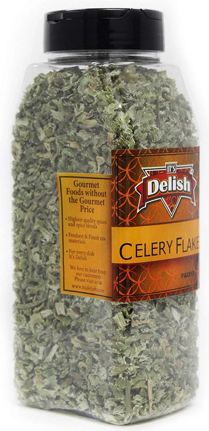 Dried Celery Flakes - Stalk & Leaf by Its Delish, Large Jar