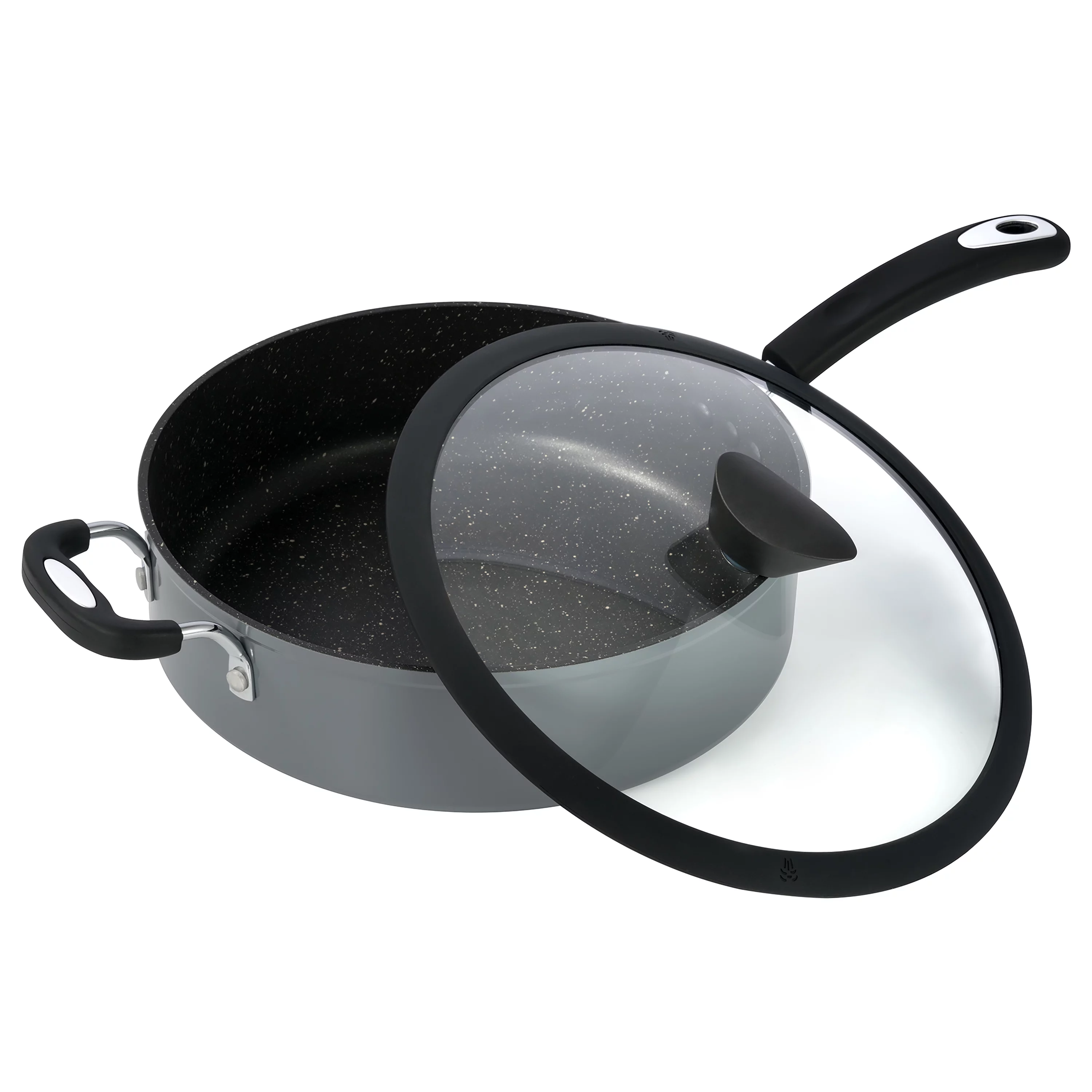 The All-In-One Stone Sauce Pan by Ozeri 100% APEO, GenX, PFBS, PFOS, PFOA, NMP and NEP-Free German-Made Coating