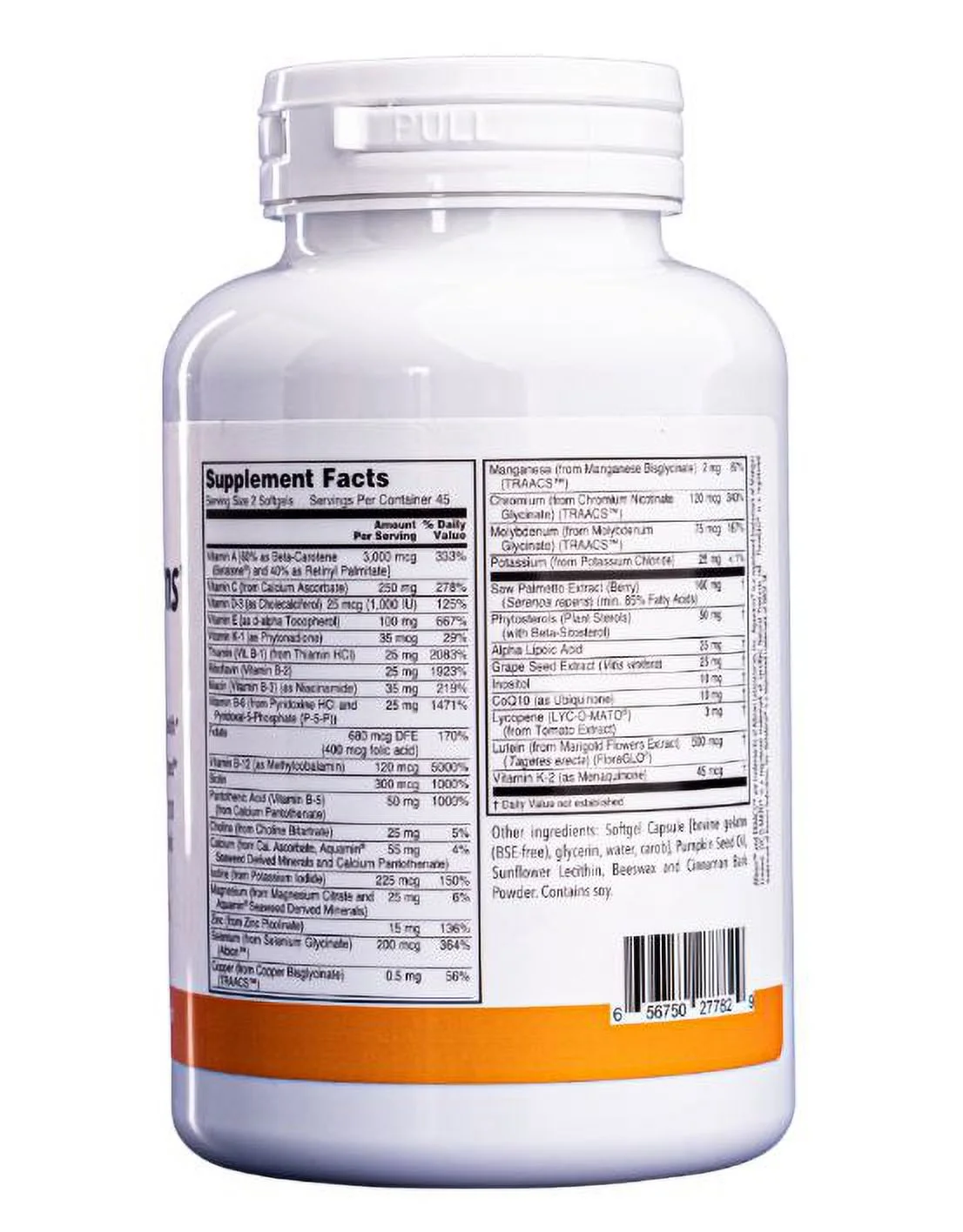 Nutri Plus Fit Men's Multivitamin with Saw Palmetto, Plant Sterols, Lycopene & CoQ10, 90 Softgels