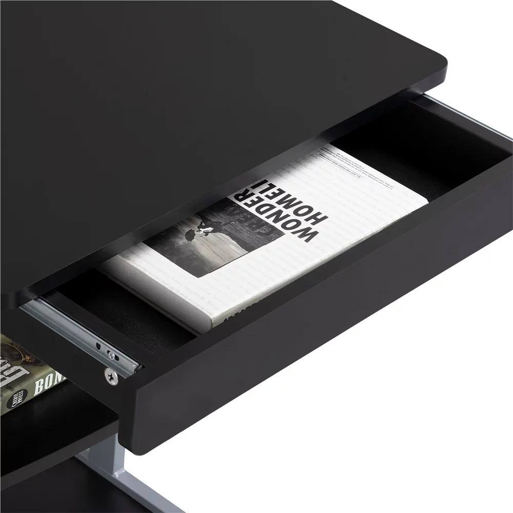 Yaheetech 31.5''H  Laptop Computer Desk with Power Outlet,Black