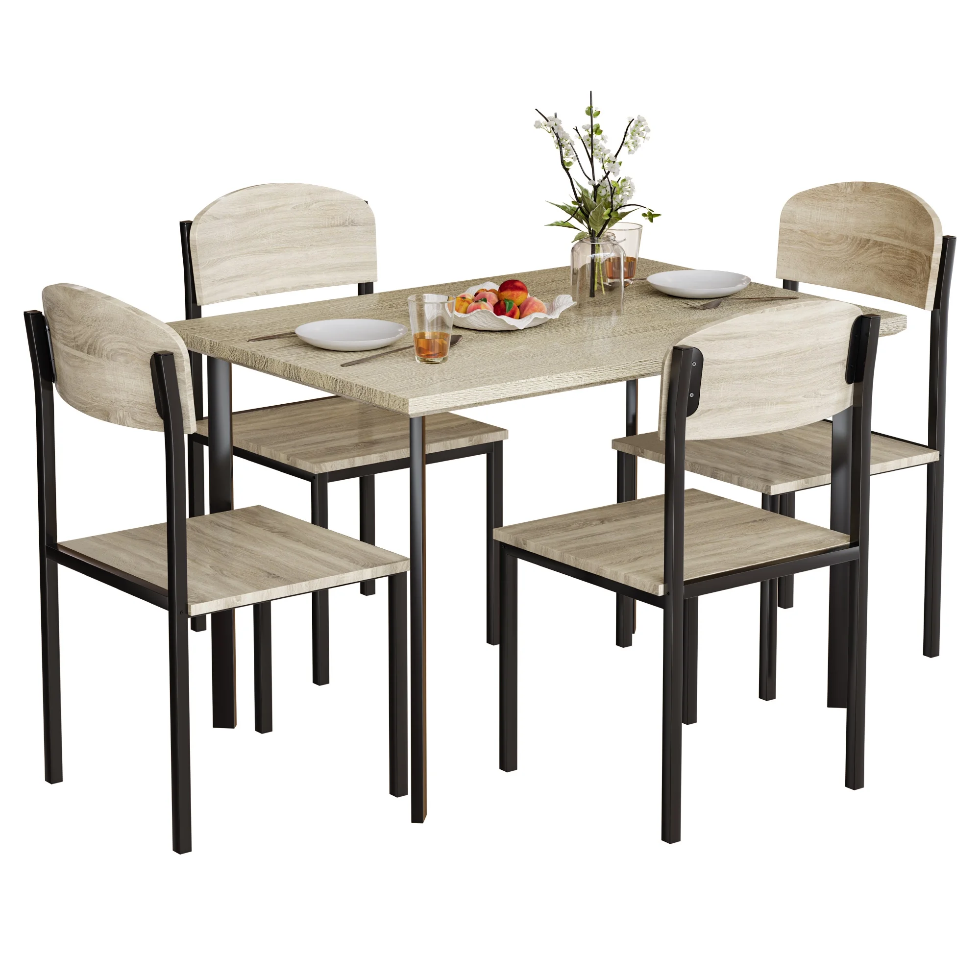 Dextrus 5 Piece Dining Table Set, 42