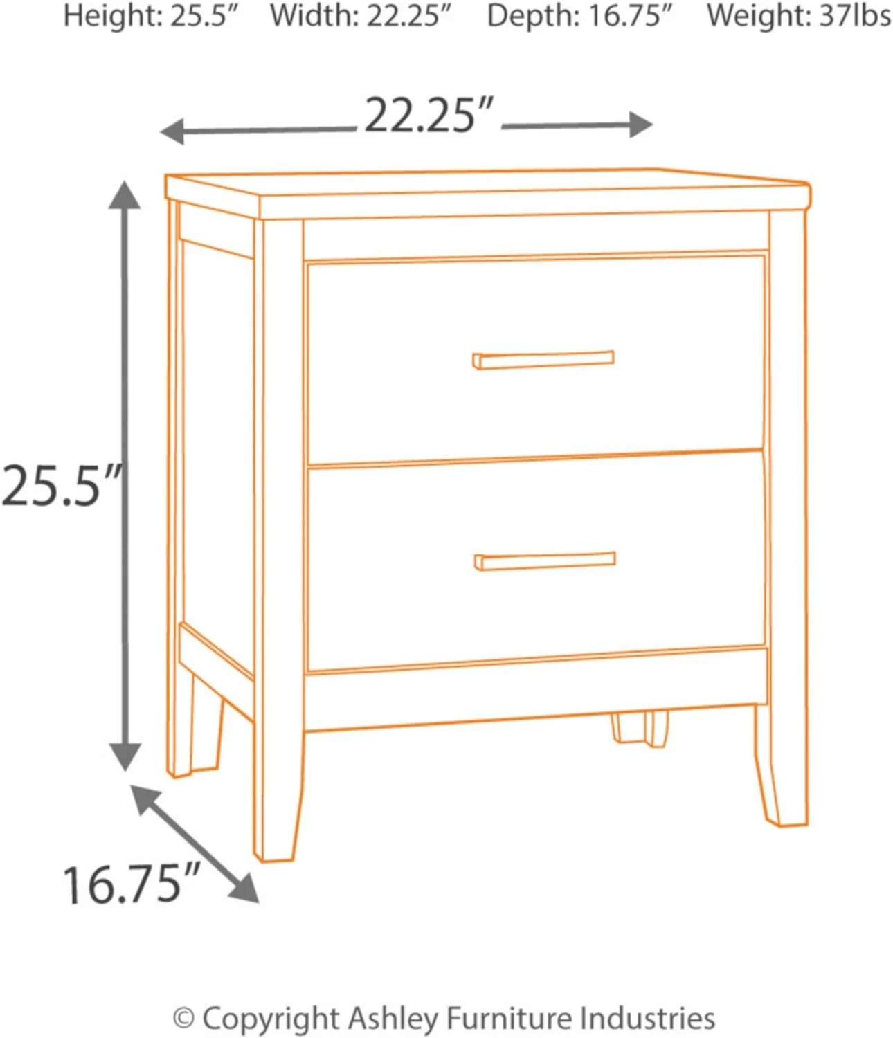 YZboomLife Olivet Glam 2 Drawer Nightstand with Faux Shagreen Drawer Fronts  Silver