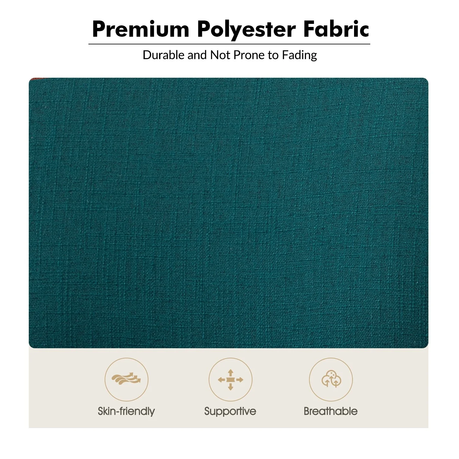 HULALA HOME Nyctelius Upholstered Comfy Accent chair with Classic Turned Wooden Legs and Nailhead Trim by  Teal