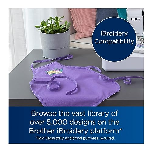 Brother Elite PE545 3.7-Inch LCD Touch Display Computerized Embroidery Machine with Sewing Bundle (3 Items)