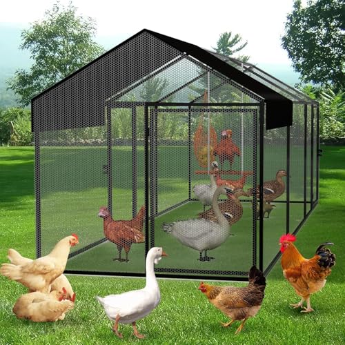 Large Metal Chicken Coop Chicken Run for 10-12 chickens 120