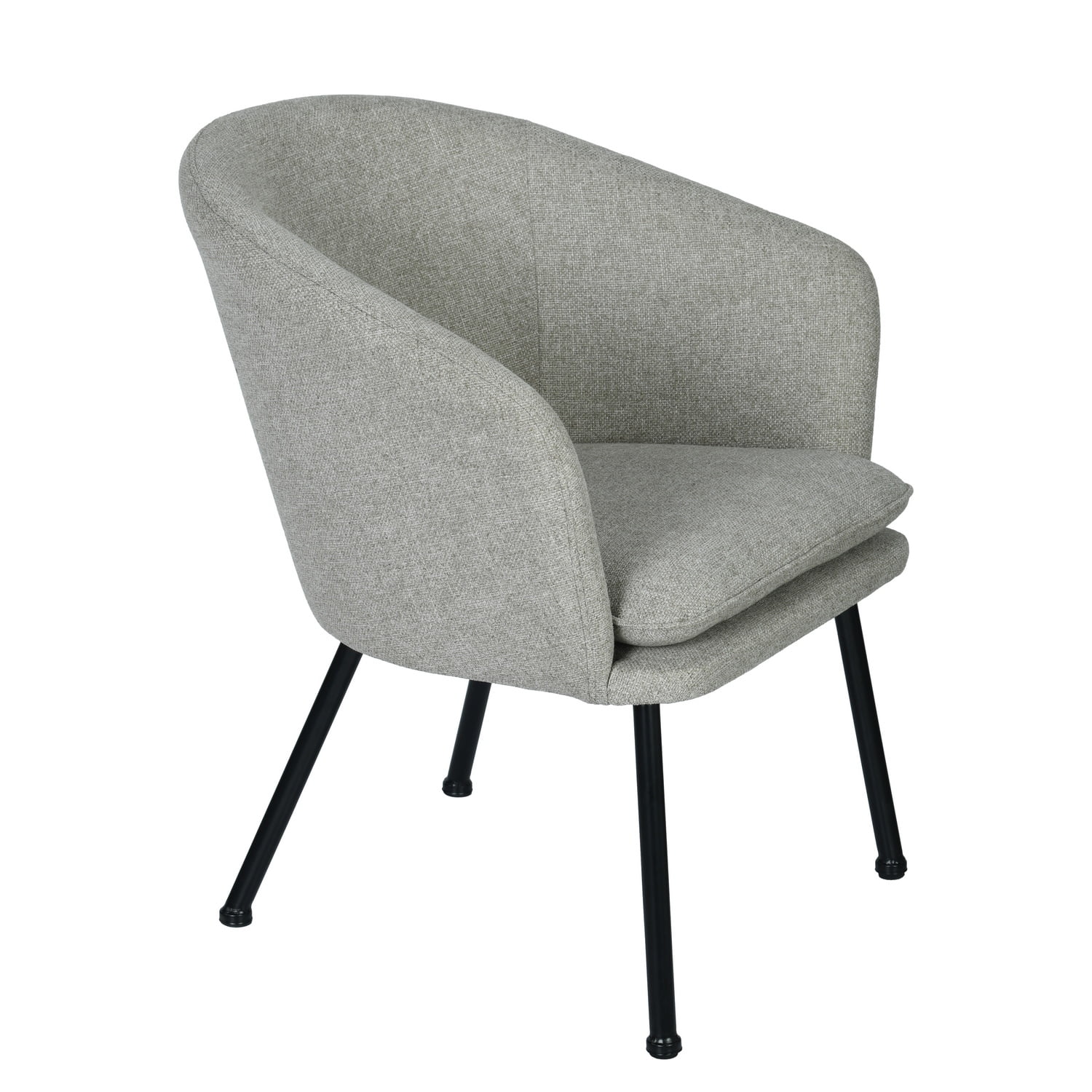 Homy Casa 22.8'' Accent Arm Chairs, Living Room Chairs, Mid-Century Modern Fabric Chairs, Arm Chairs, Wicker Grey