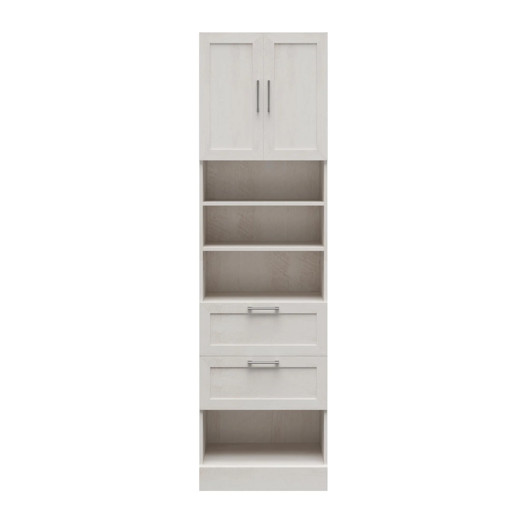 Systembuild Evolution Elba 2 Door 2 Drawer Modular Closet Unit, Ivory Oak