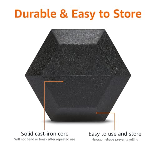 Amazon Basics Rubber Hex Dumbbell Hand Weight