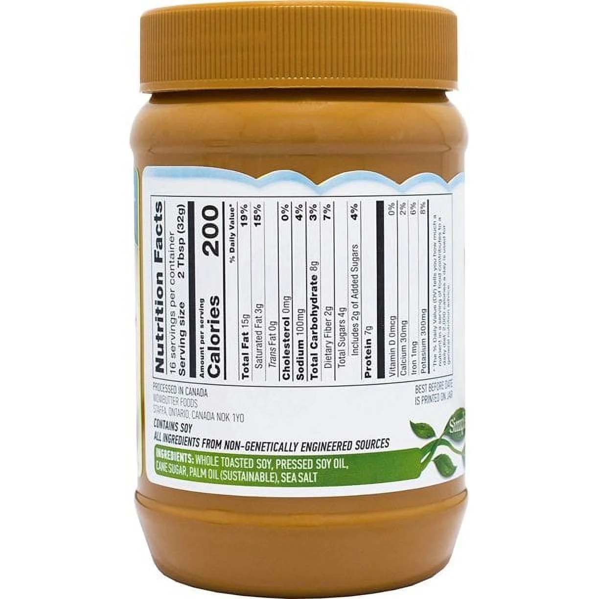 WowButter Tastes Just Like Peanut Butter toasted Soy Spread Creamy -- 17.6 oz Pack of 3