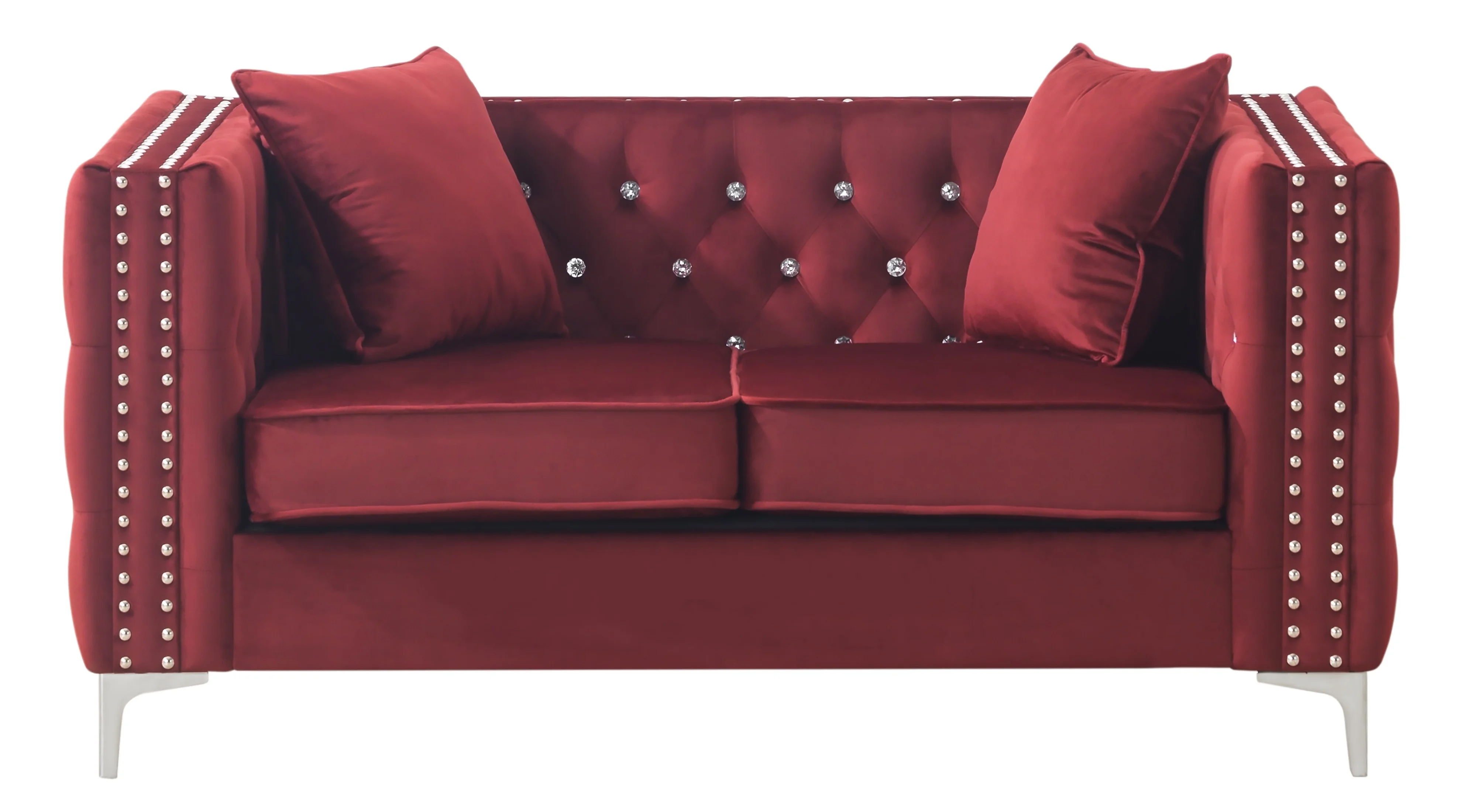 Glory Furniture Paige G826A-L Loveseat - ['46.8*26.8*16.5 in', '33.5*25.2*21.3 in'] - Upgrade your living space with the luxurious Glory Furniture Paige Loveseat!