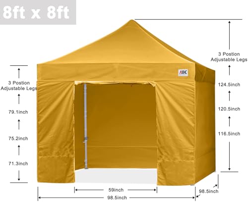 ABCCANOPY Easy Pop Up Canopy Tent with Sidewalls 10x10 Commercial -Series, White