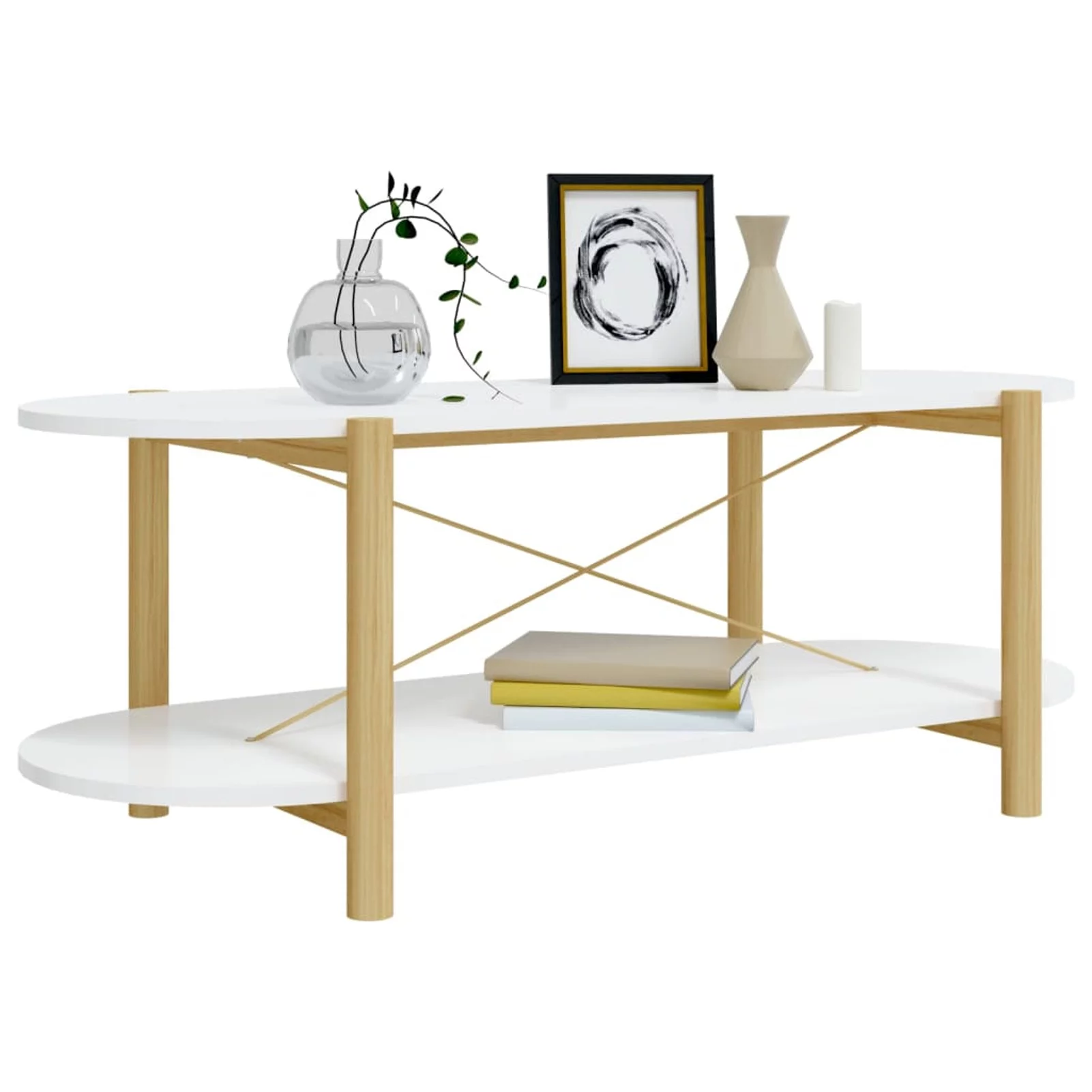 Htovila Coffee Table White 43.3