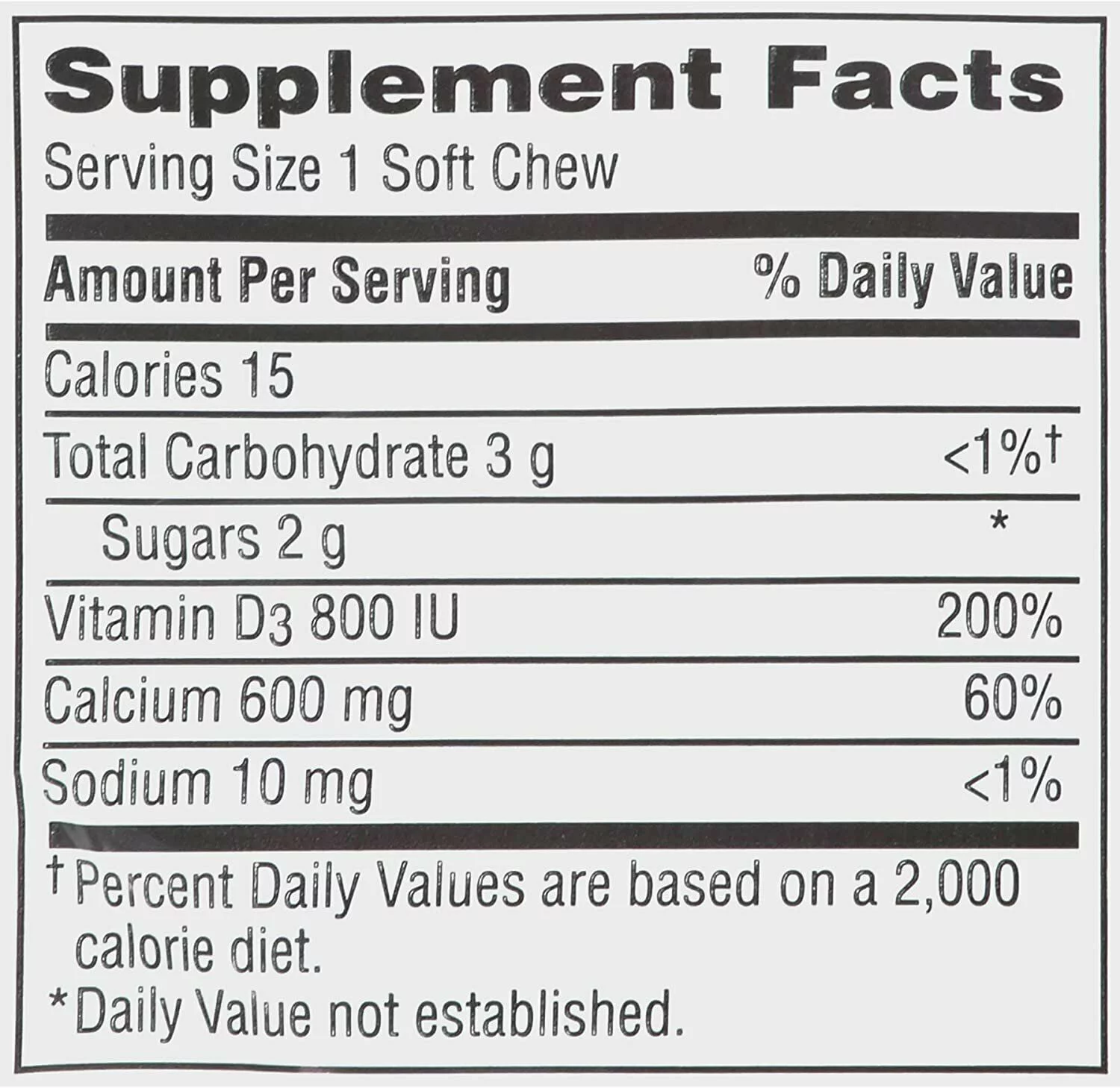 5 Pack - Caltrate Calcium - Vitamin D Soft Chews Vanilla Creme 60 Each