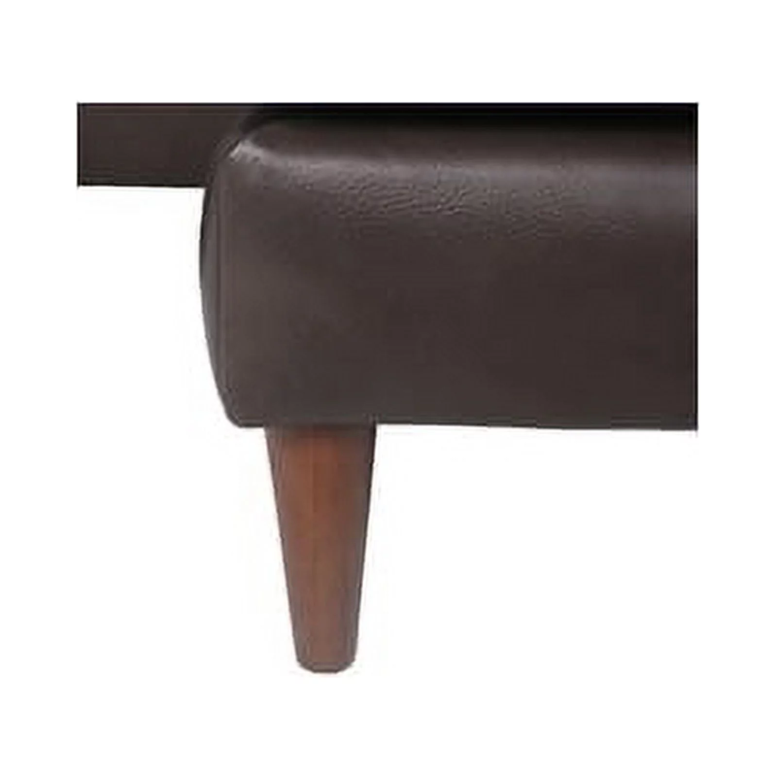 Stanton Leather Sofa With Tufted Seat And Back In Dark Brown