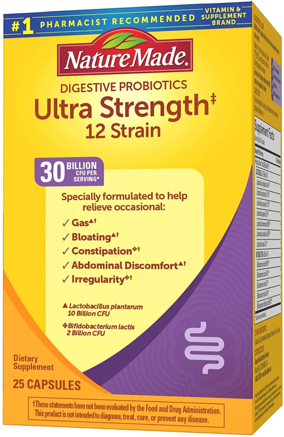 Nature Made Ultra Strength Probiotic Capsules, 25 ea (Pack of 6)