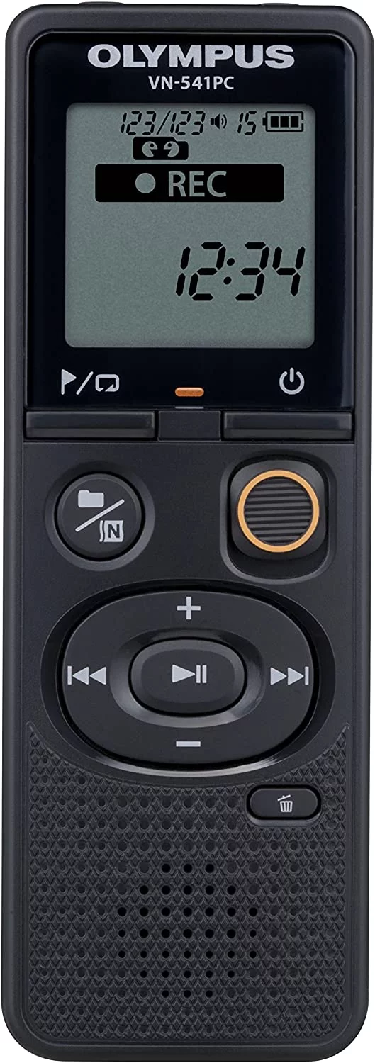 Olympus VN-541PC Voice Recorder with 4GBM, PC Link, One-touch Recording, Black, Model:VN-541PC Black