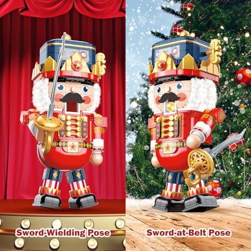 JMBricklayer Christmas Nutcracker Building Sets for Adults Boys Girls 70143, Nutcracker Christmas Decorations Gifts, Xmas Nutcracker Figures Prince Fairy Tale, Interactive Capsule Game Party Toys