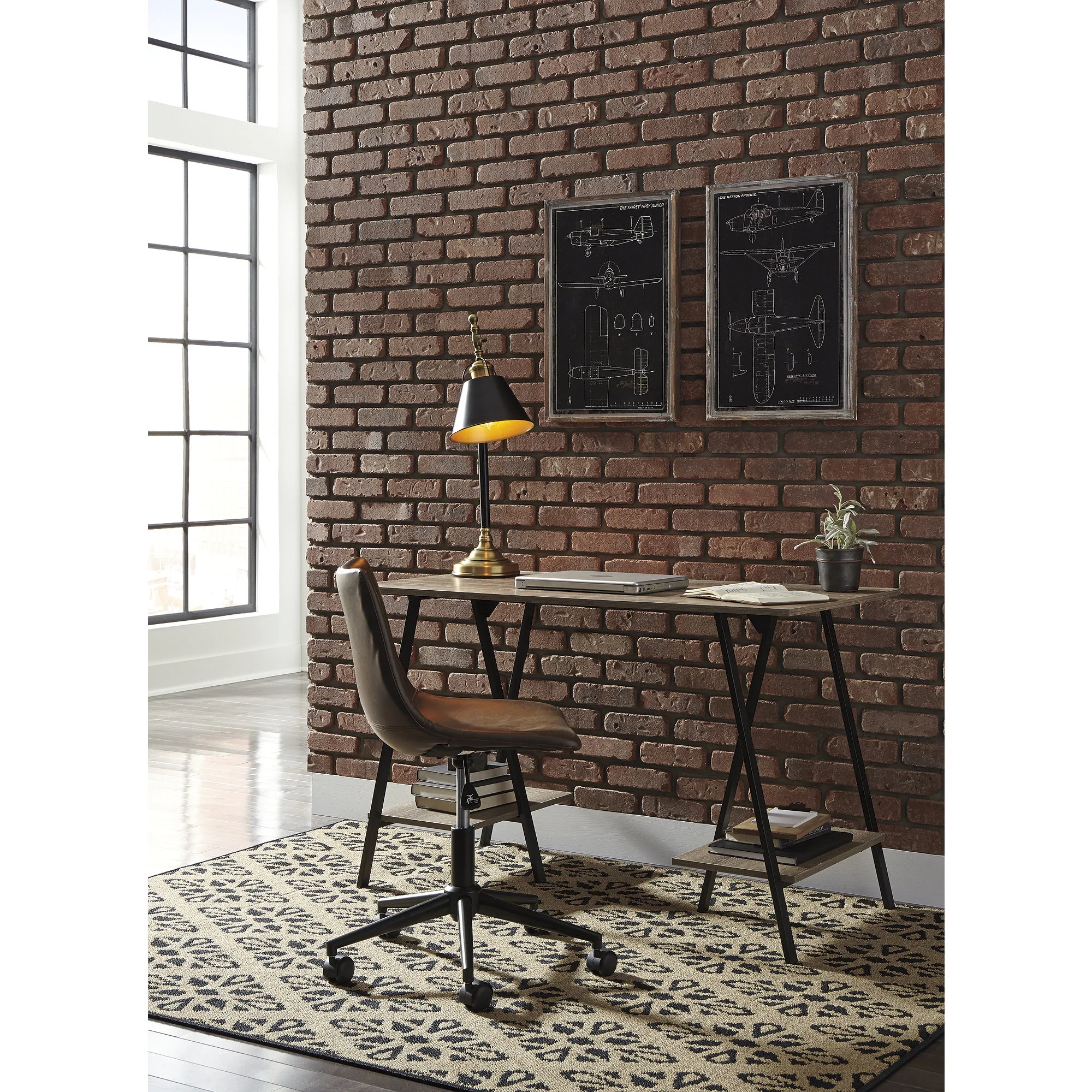 Signature Design by Ashley Casual Office Chair Program Home Office Desk Chair  Brown